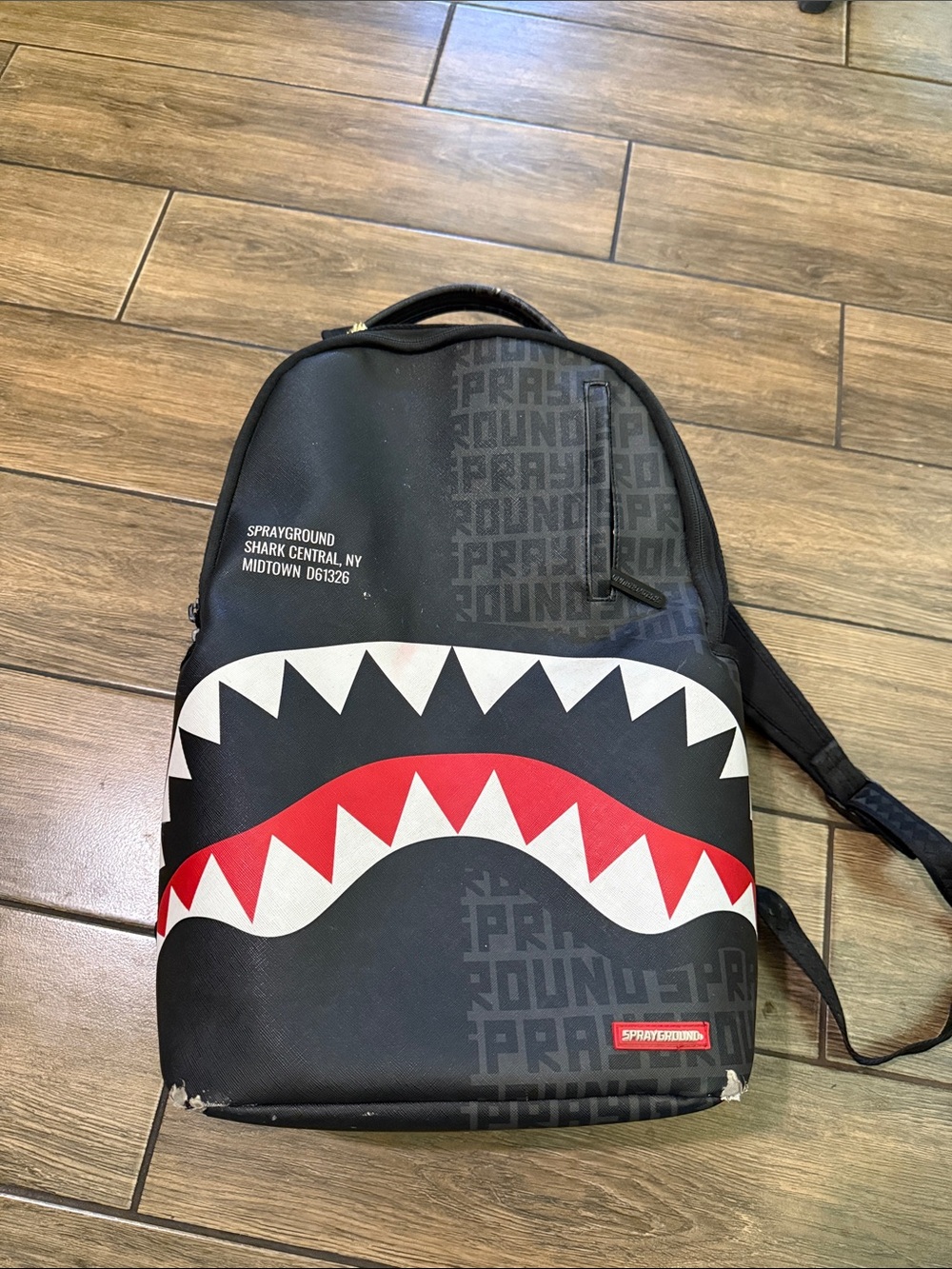 Sprayground Shark Central Split Infinity DLXSV Backpack Black & Red